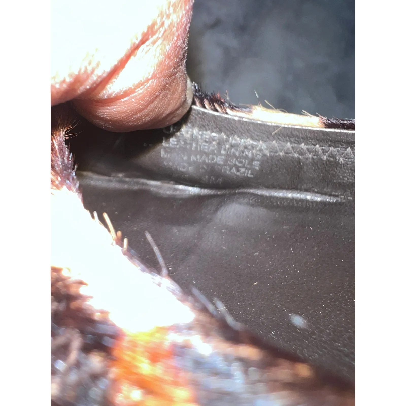 Tory Burch Eddie Leopard Calf Hair Ballet Flats Gold Logo Size 8 Made in Brazil - Image 11