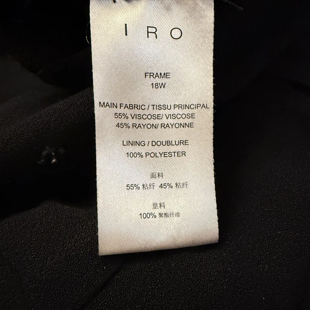 IRO Paris Frame Crepe Jumpsuit Size 38/6 Black Retail $490 - Image 4