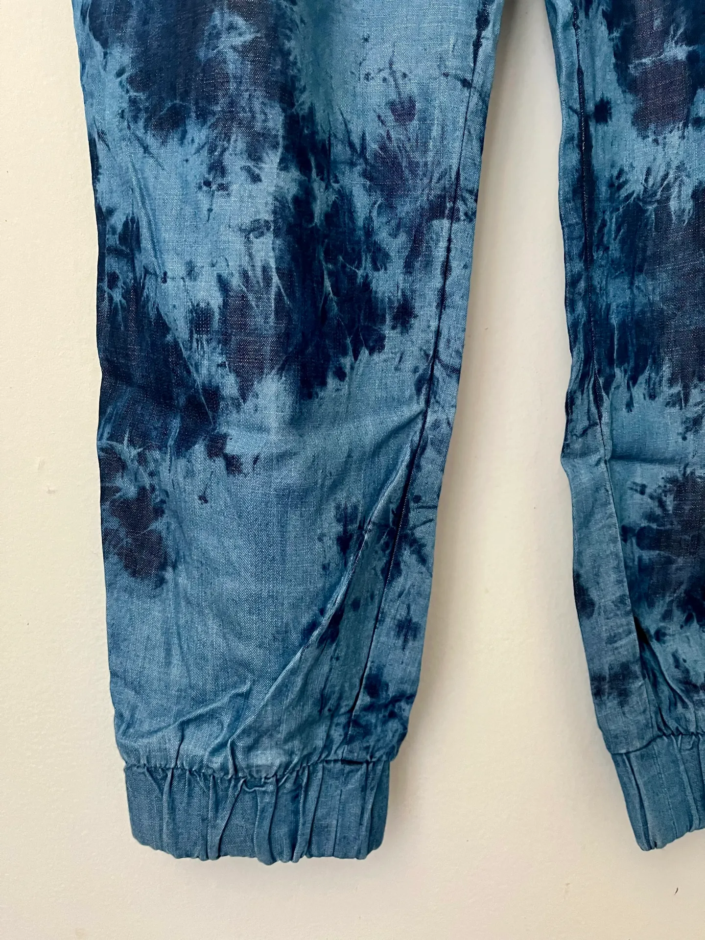 Anthropologie Cloth & Stone Blue Tie-Dye Tencel Joggers Sz S - Image 3