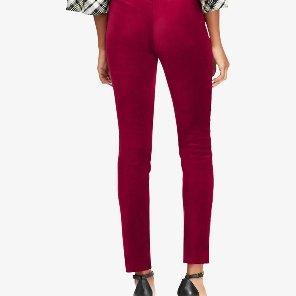 Lauren Ralph Lauren LRL women's magenta PURPLE JAM stretch velour pants 29x28 Size 4 - Image 2