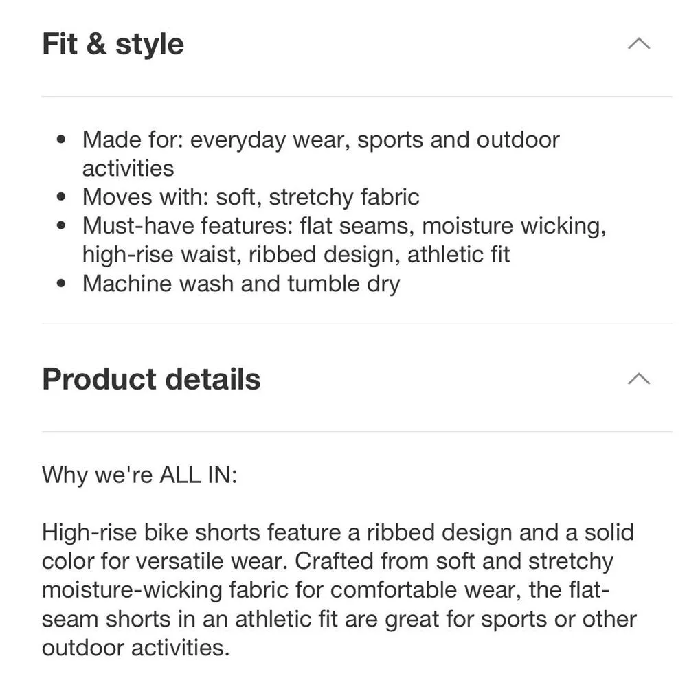 All In Motion Women's Seamless High Rise Rib Bike Shorts 6" Blue Small NWT - Image 3