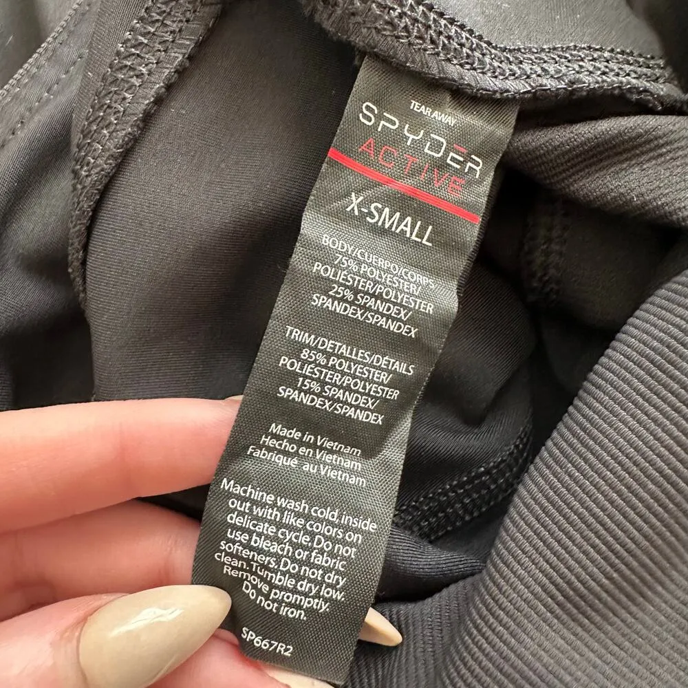 Spyder black ribbed full-length leggings size XS - Image 7