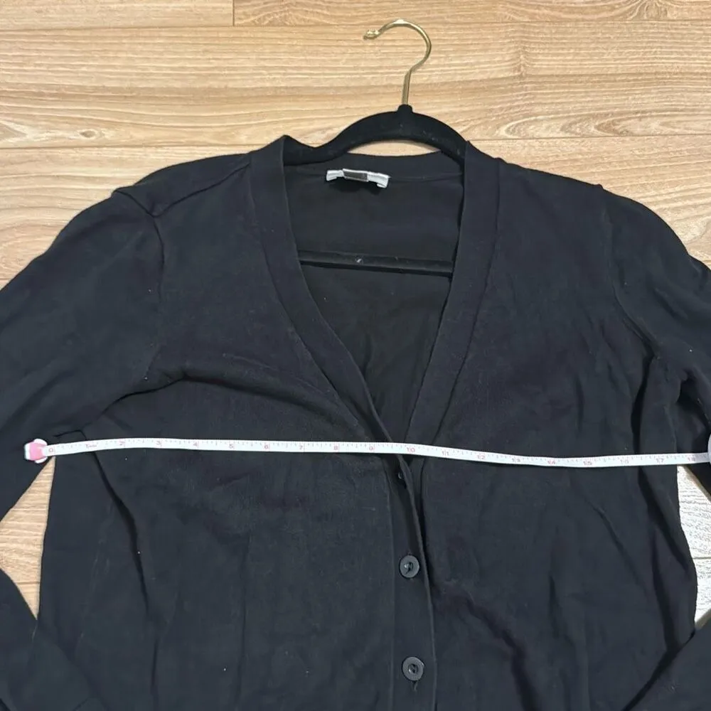 Ann Taylor LOFT sequin pocket cardigan long sleeve large petite black 100% cotto - Image 5