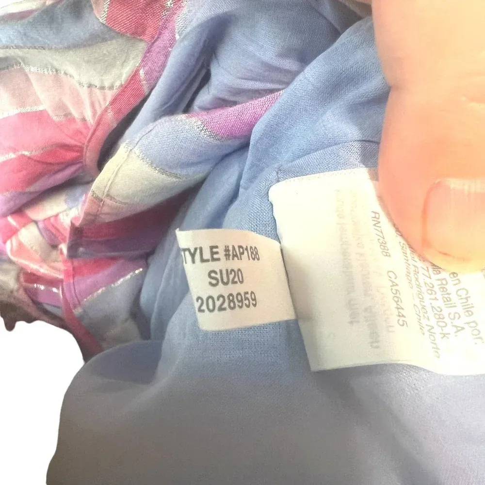 J. Crew Belted Button-up Dress in Pastel Stripe‎ Pink Blue Size XXS - Image 12