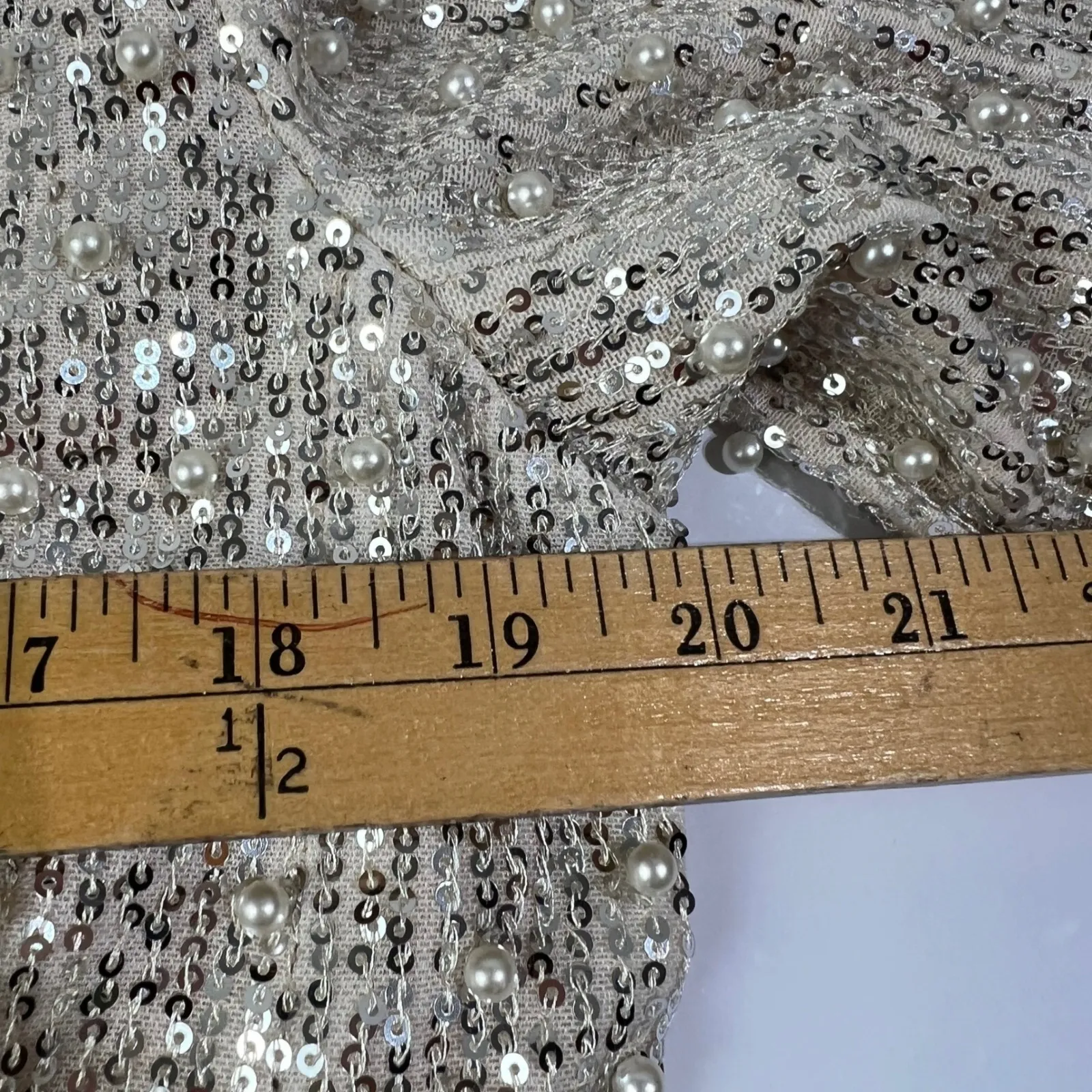 MABLE Sparkly Embellished Pearl Sequin Double Breasted Blazer Jacket Size M White Size M - Image 6