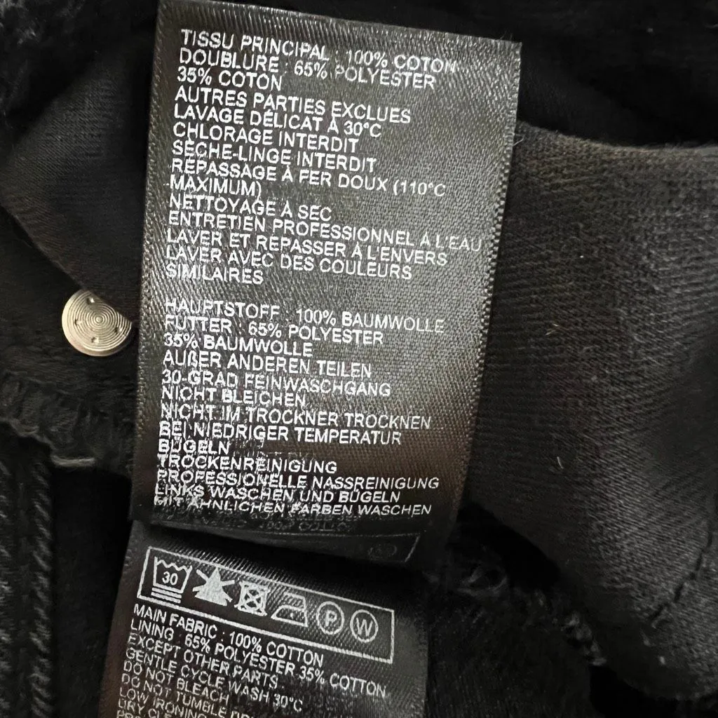 ba&sh Black Volentia Denim Midi Skirt Volé Blackstone A-Line Size 8 - Image 10