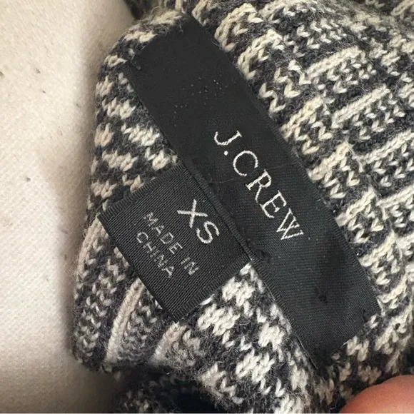 J CREW Sophie Open Front Sweater Blazer in Glen Plaid‎ Sz XS Cotton Wool - Image 7