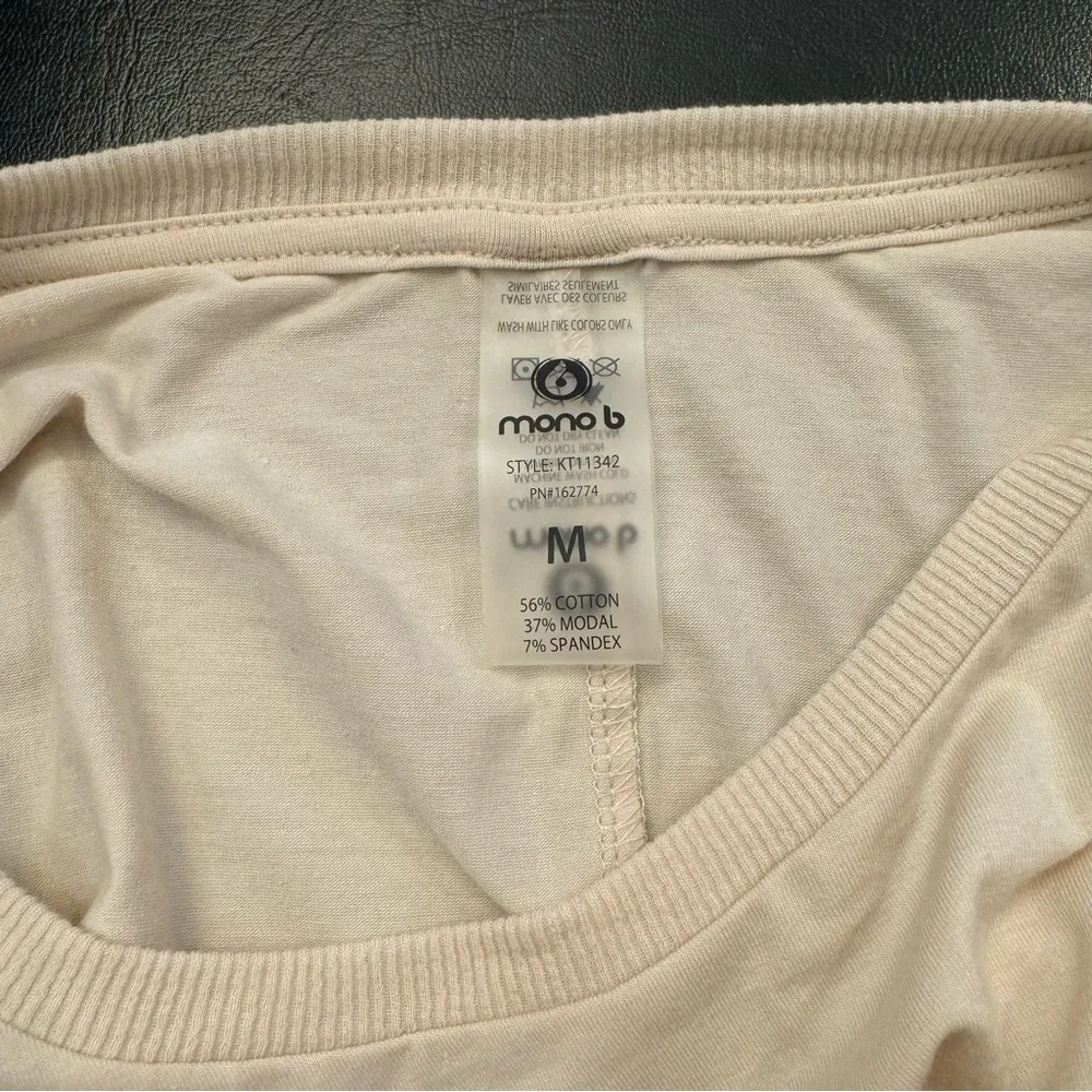 New. Mono B Beige Women's Casual Top Size M - Image 7