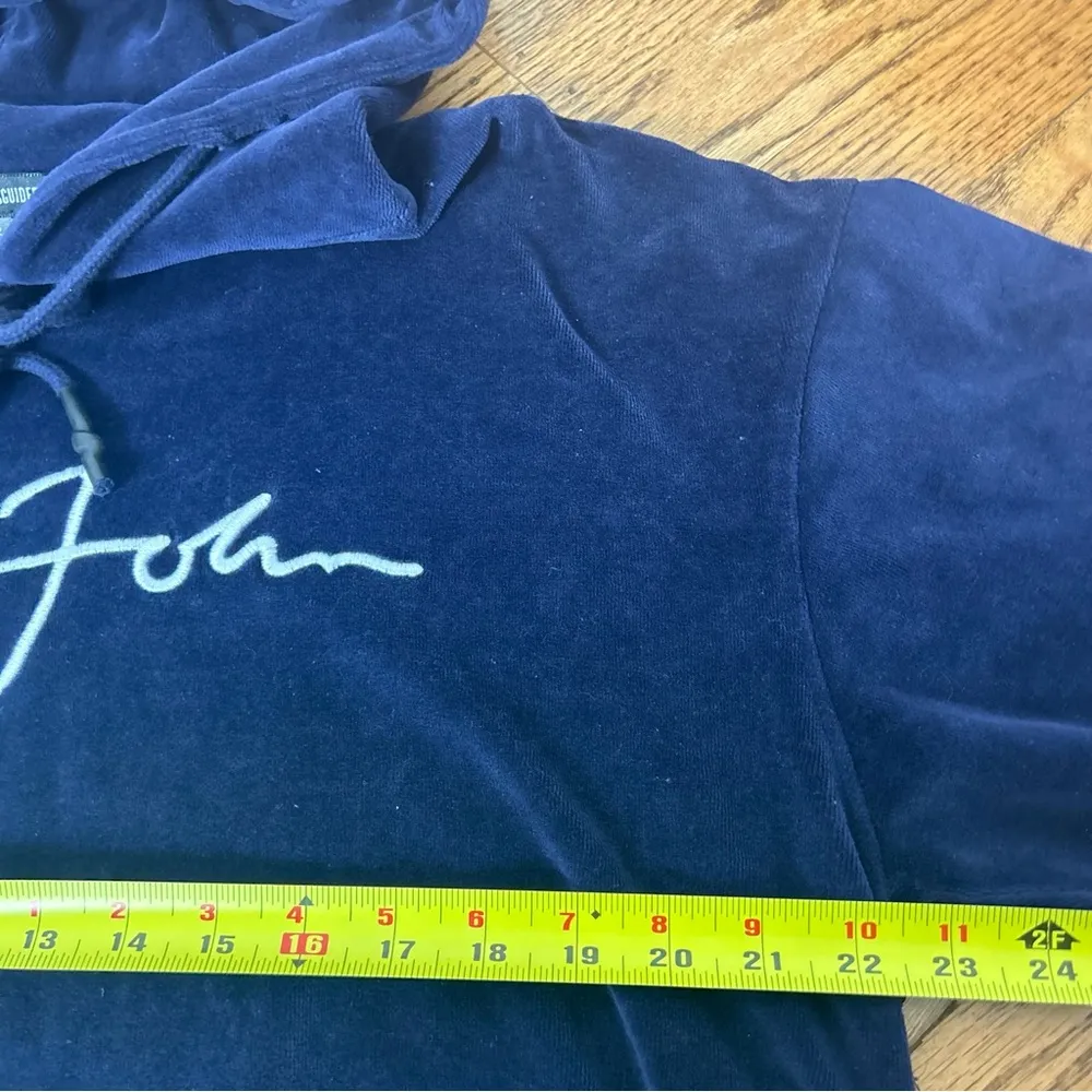 Sean John x Missguided | Blue White Velour Oversized Hoodie NWOT Size 4 - Image 10