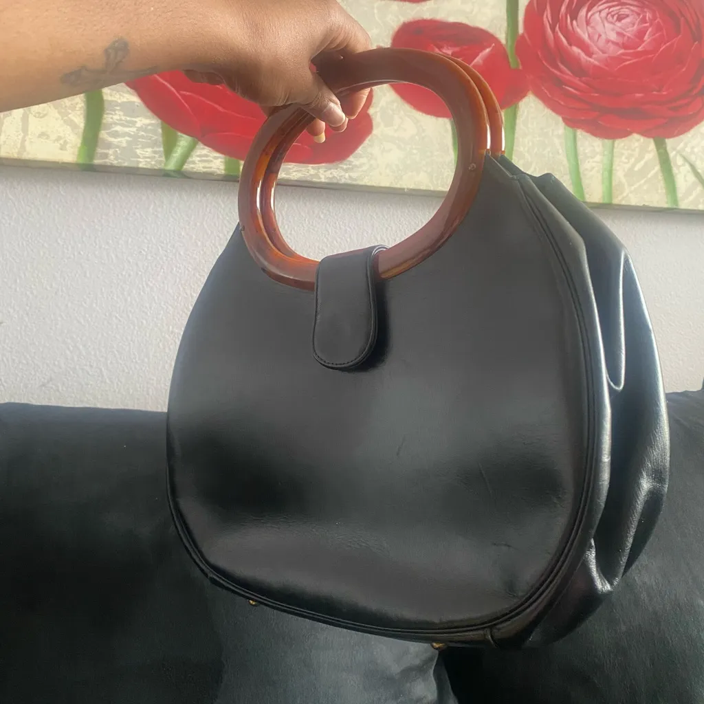 Vintage Inspired 80s Handbag 👝 Black - Image 7