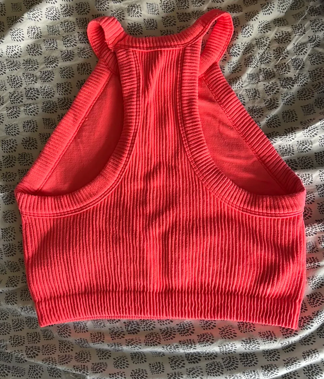 Neon Pink Ribbed Top - Image 2