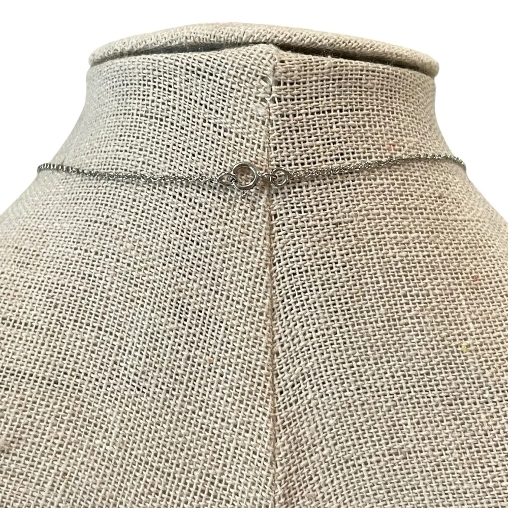 JTV Sterling Silver Yellow Sapphire Cluster Pendant Necklace Women’s - Image 5