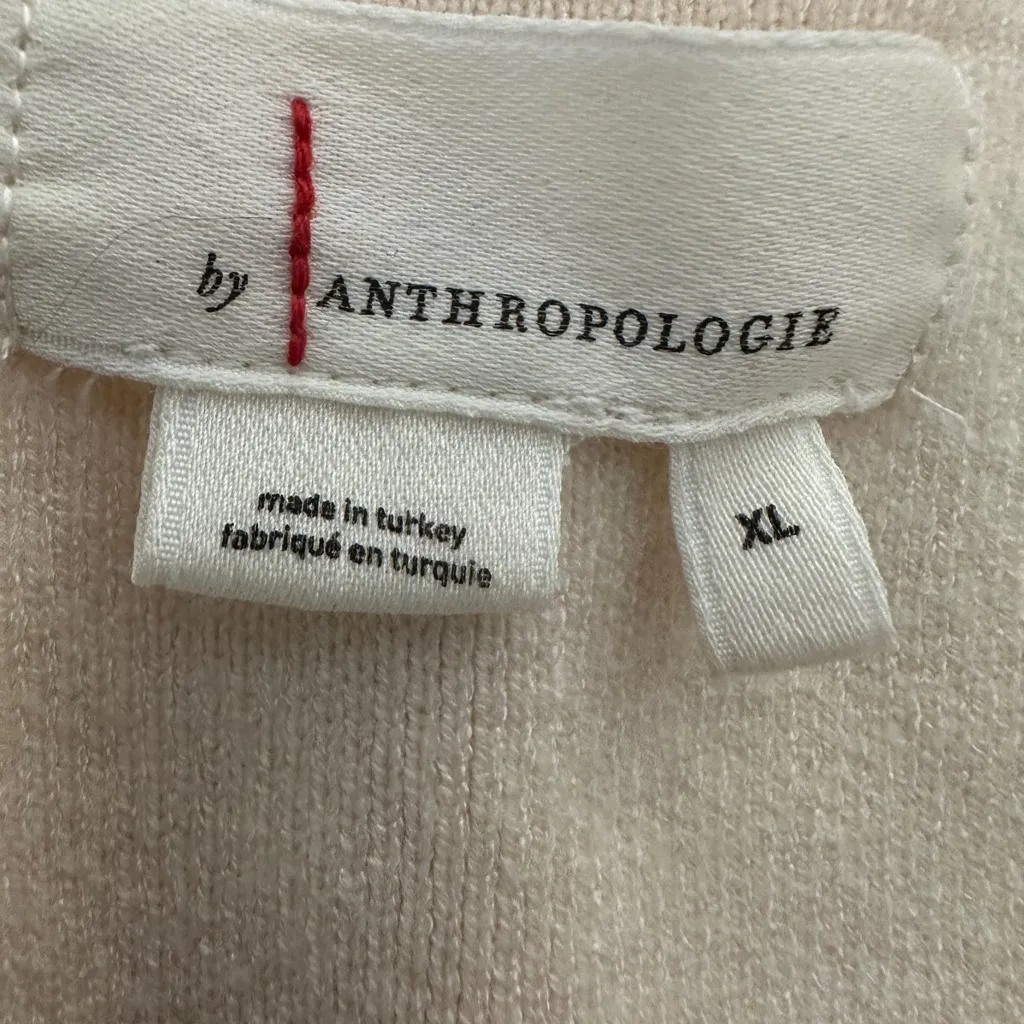 Anthropologie The Willa Oversized Sweater Vest Size X-Large  Ivory - Image 6