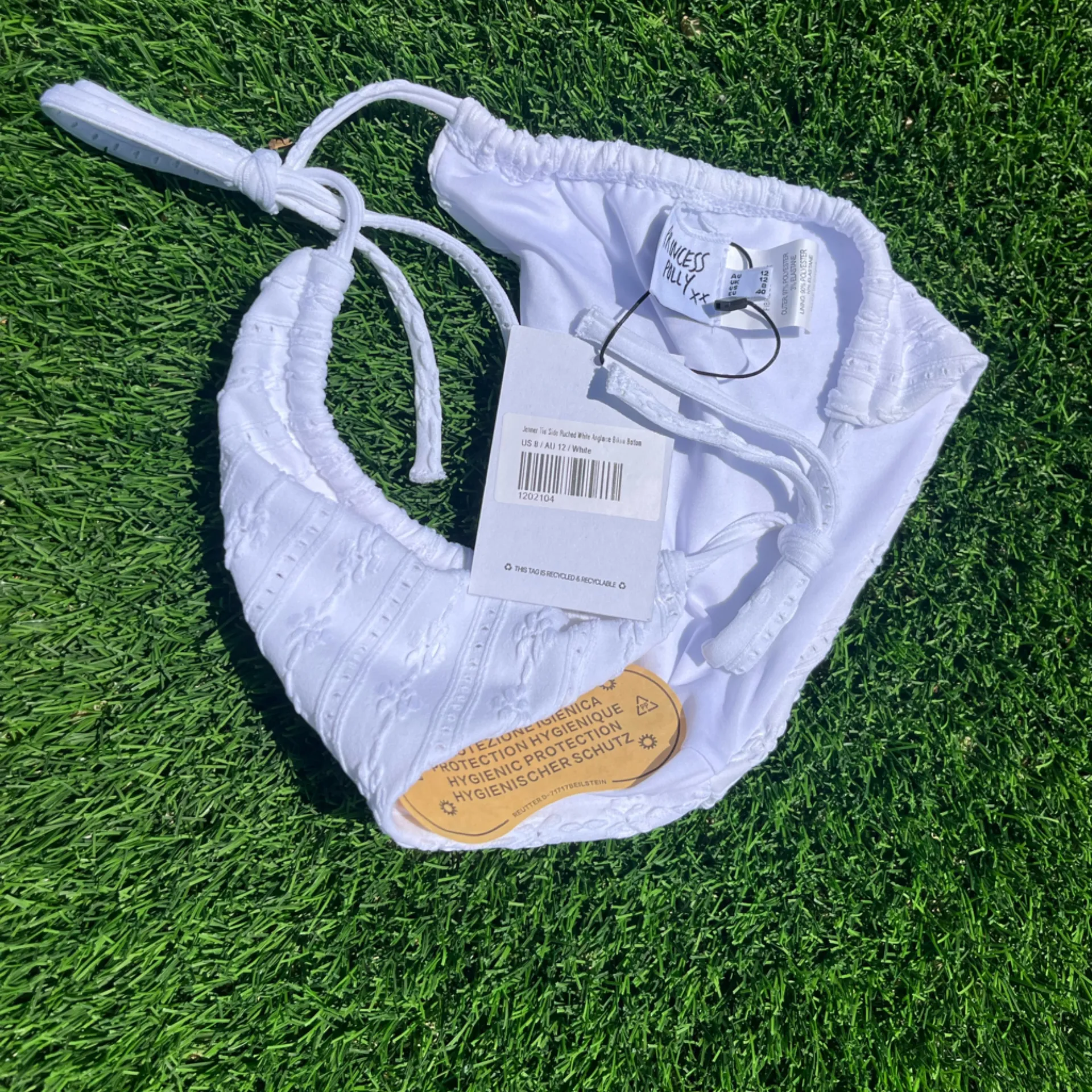 NWT Princess Polly White Textured Bikini Bottoms - Image 4