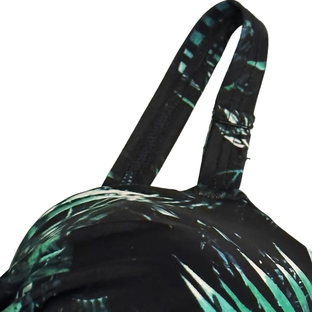 Torrid Palm Everyday Wire Free Bikini Top Black‎ Green 1/1X D DD #12076344 - Image 6