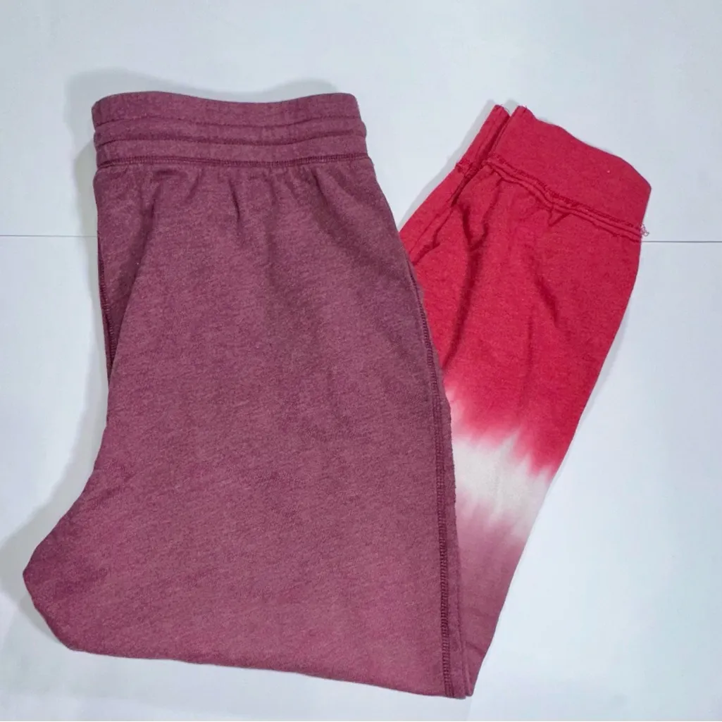 EUC KNOX ROSE burgundy and red tie-dye sweatpants‎ - XL - Image 4