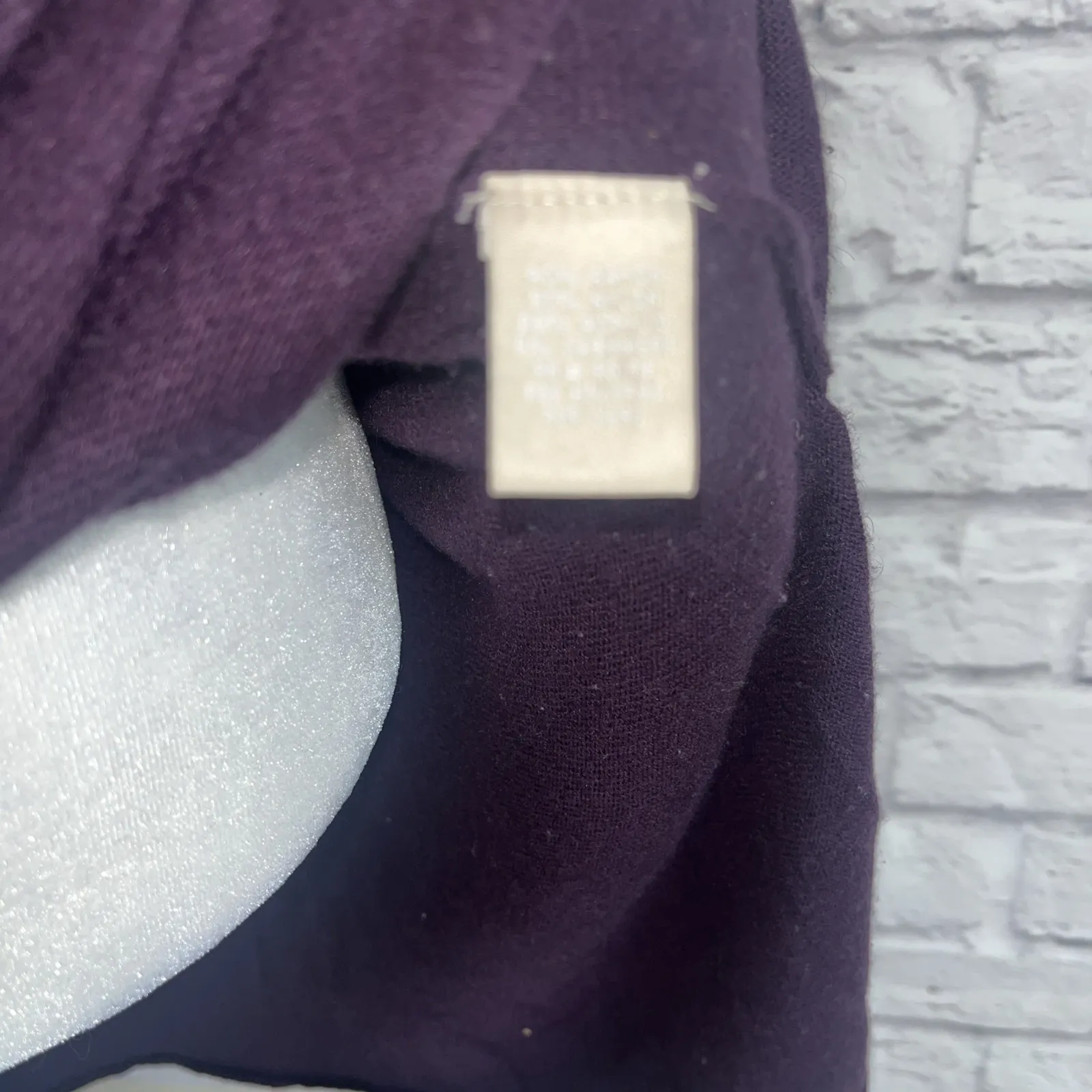 Joan Vass Women's Aubergine Casual Everyday Cashmere Blend Tunic Sweater XL - Image 3