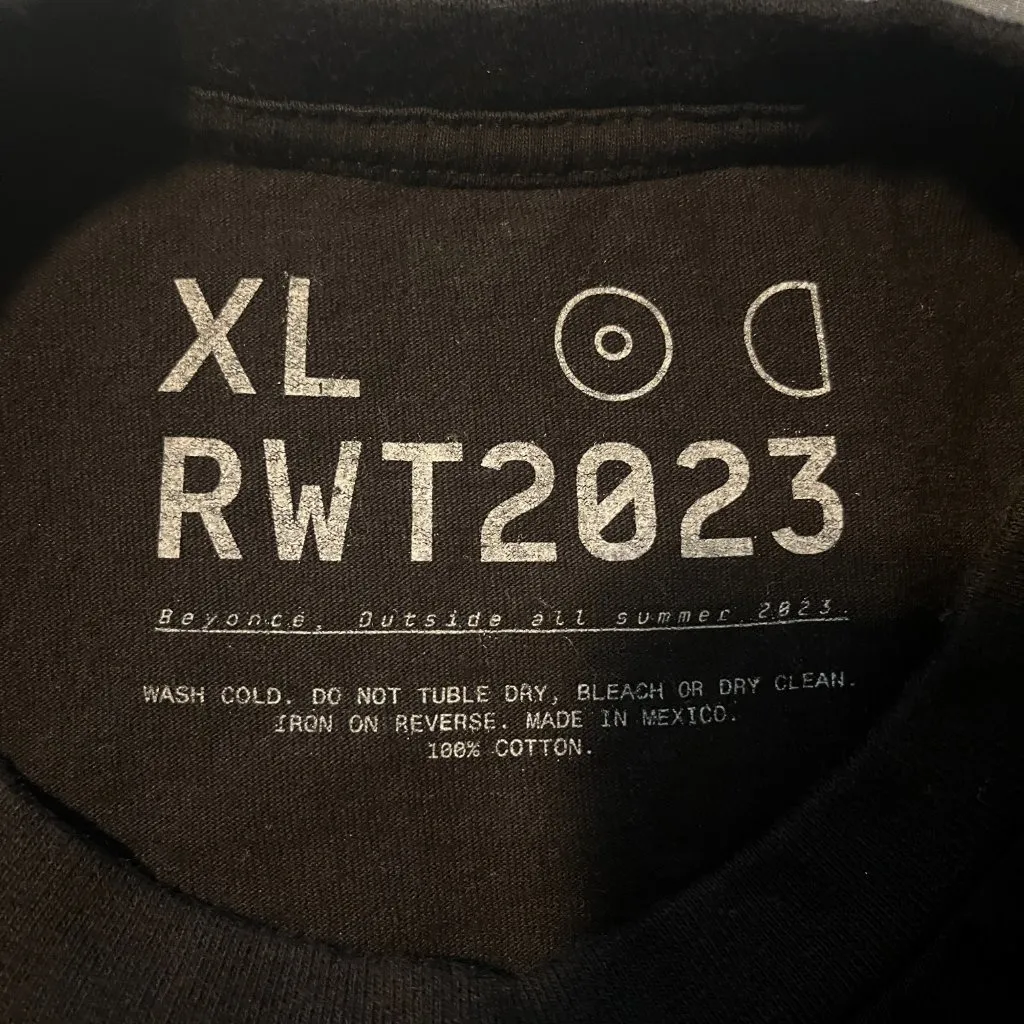 Rare Beyonce Renaissance Tour Shirt XL Black - Image 7