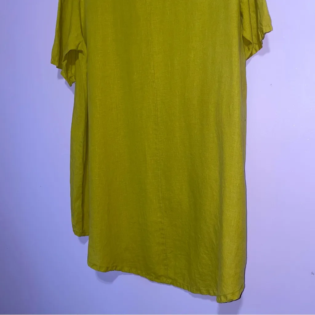 Bryn Walker Linen Tunic Top Women Size M Hi Low Lagenlook Lagom Minimalist Beach - Image 9