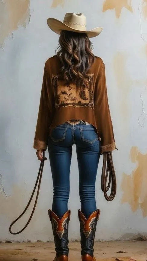 Susan Graver Vintage Womens Brown Full Zip Flap Pocket Faux Suede Western Jacket - Image 1