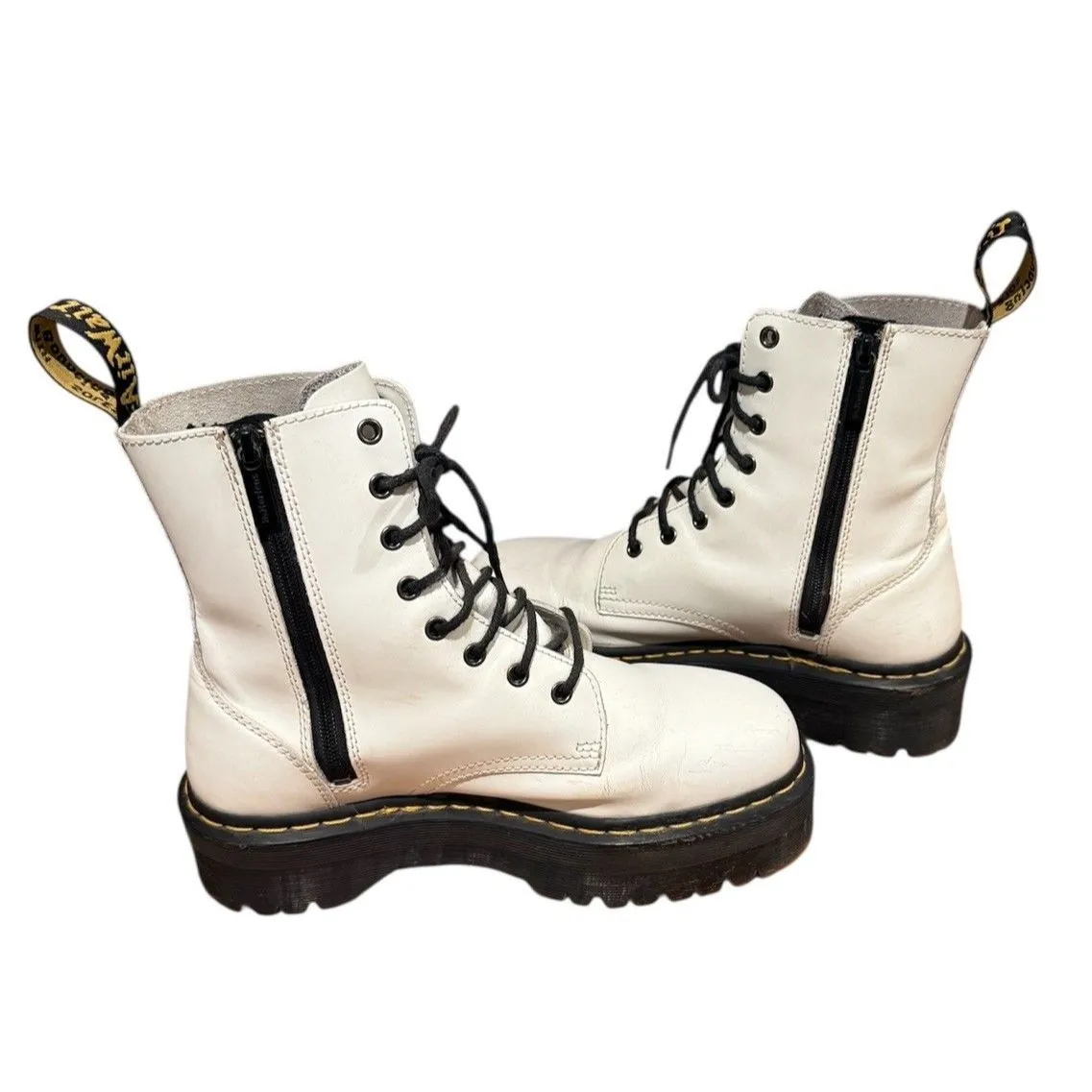 Dr. Martens  Jadon Platform Classic 8-Eye Boot White Size 10/EU 42 - Image 5