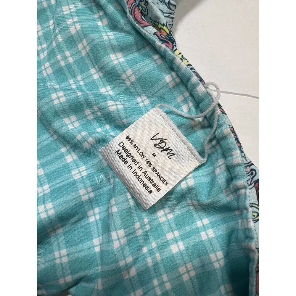 VDM The Label Ziggy Reversible Bottom Paisley Mint Check Medium New Blue - Image 76