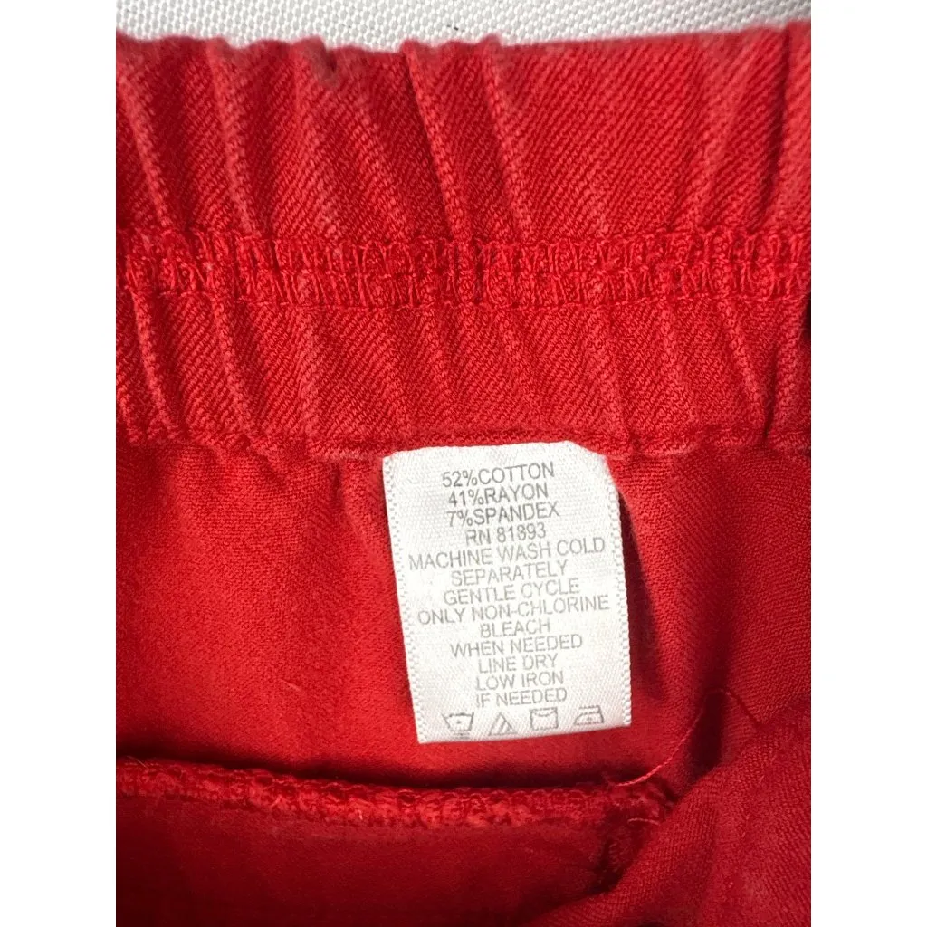 Isaac Mizrahi Live! Red Womens Pants 6P Cotton/Rayon/Spandex Blend - Image 4