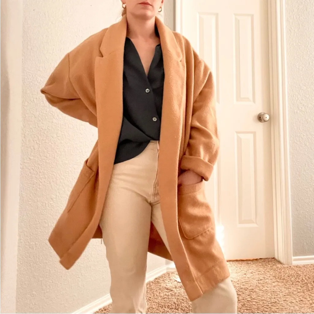 Cozy Tan Long Coat - Image 7