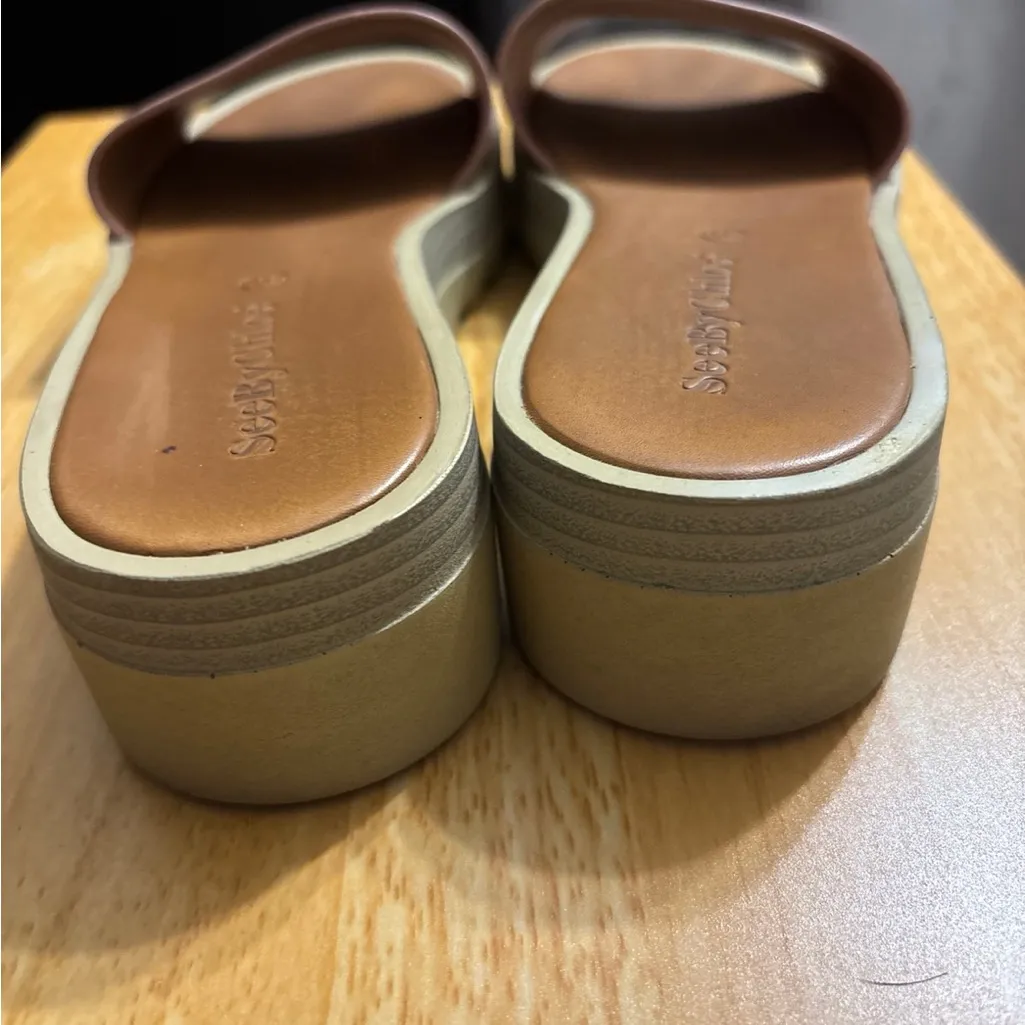 See By Chloe  leather slides size 5.5 - Image 5