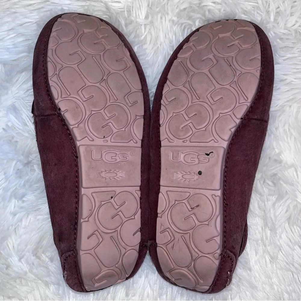 UGG Ansley Women’s Brown Sherpa Lined Moccasin Slippers 6 - Image 7