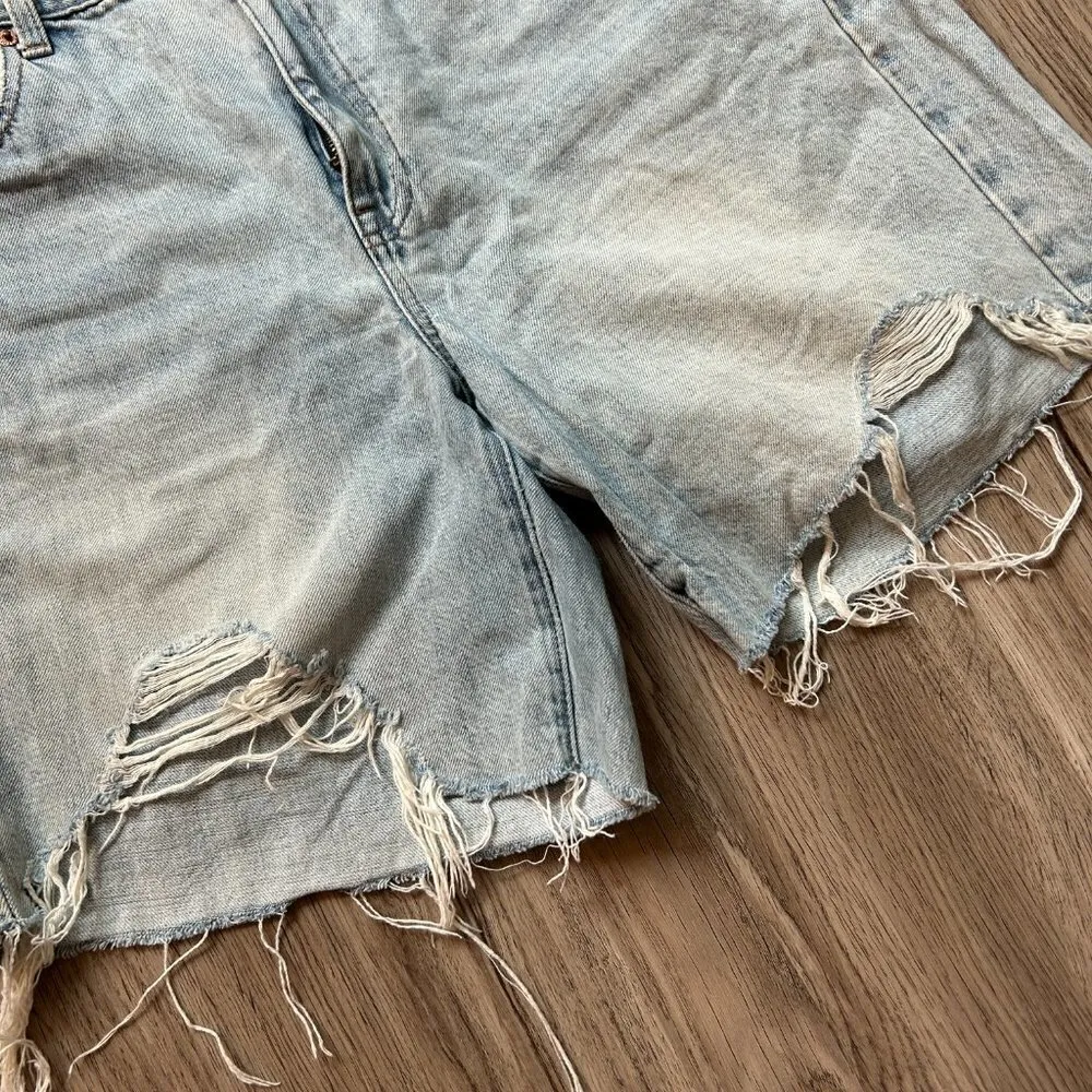 Pistola Kelly 90s Skater Denim Shorts Nelson Light Wash Distressed 31 LIKE NEW - Image 8