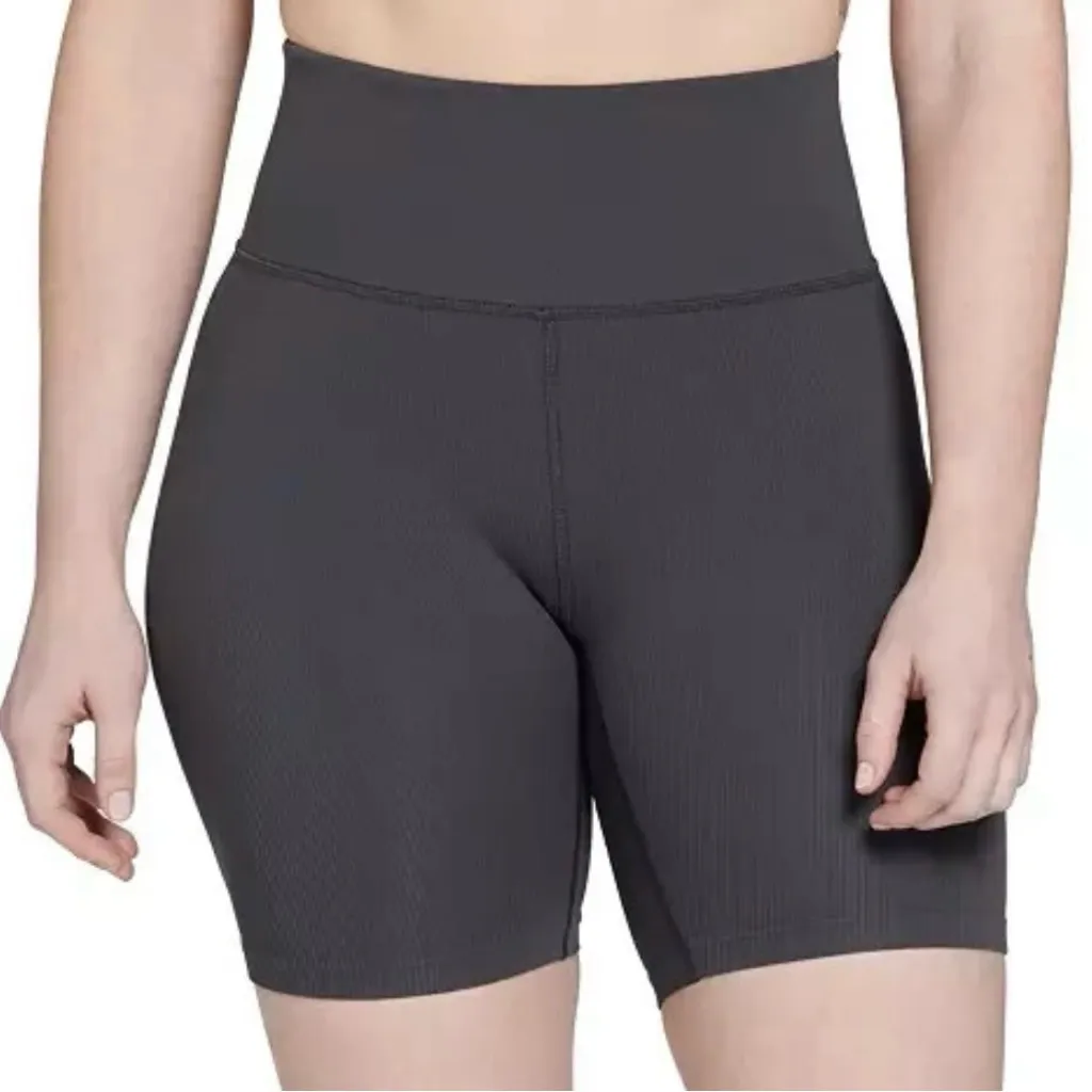 DSG Momentum Seamless Ribbed High Rise Biker Shorts Size Small/Medium Gray - Image 1