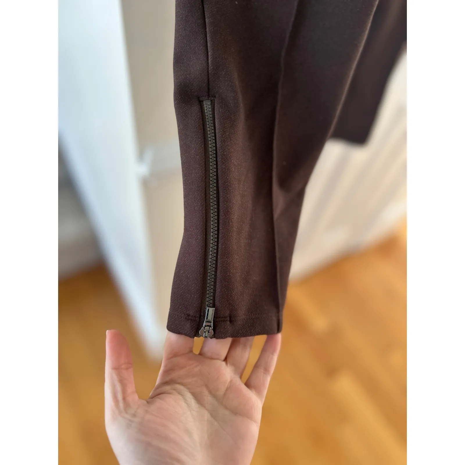 Athleta Chocolate Brown Venice Heathered Pin Tuck Performance Pant - Image 6