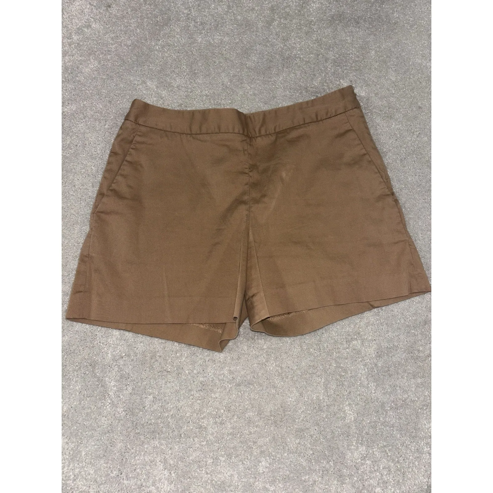 Everlane Khaki‎ High Waist Size 6 Side Zip up Shorts Pockets - Image 3