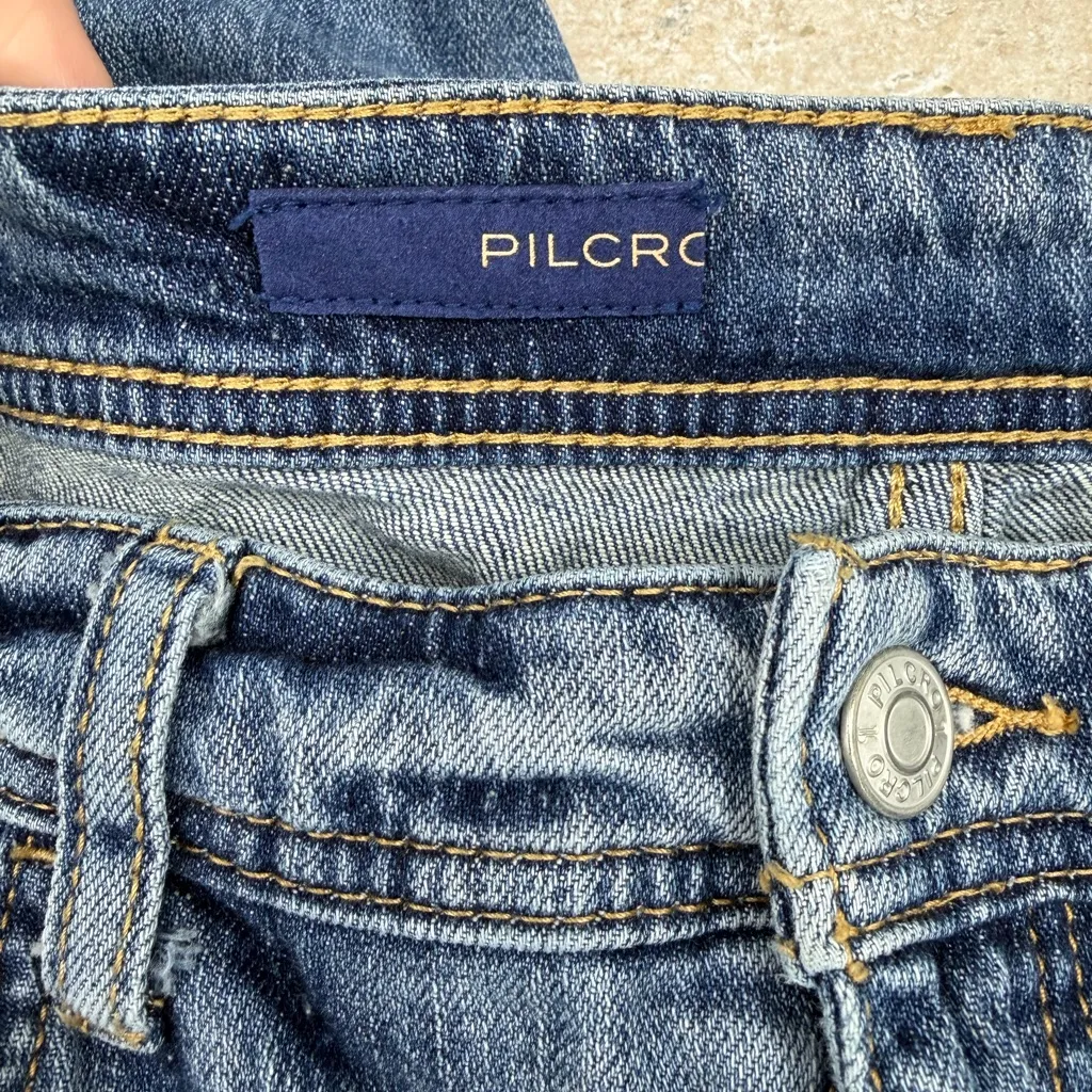 Pilcro Men's Blue and Patterned Straight Jeans - Image 3