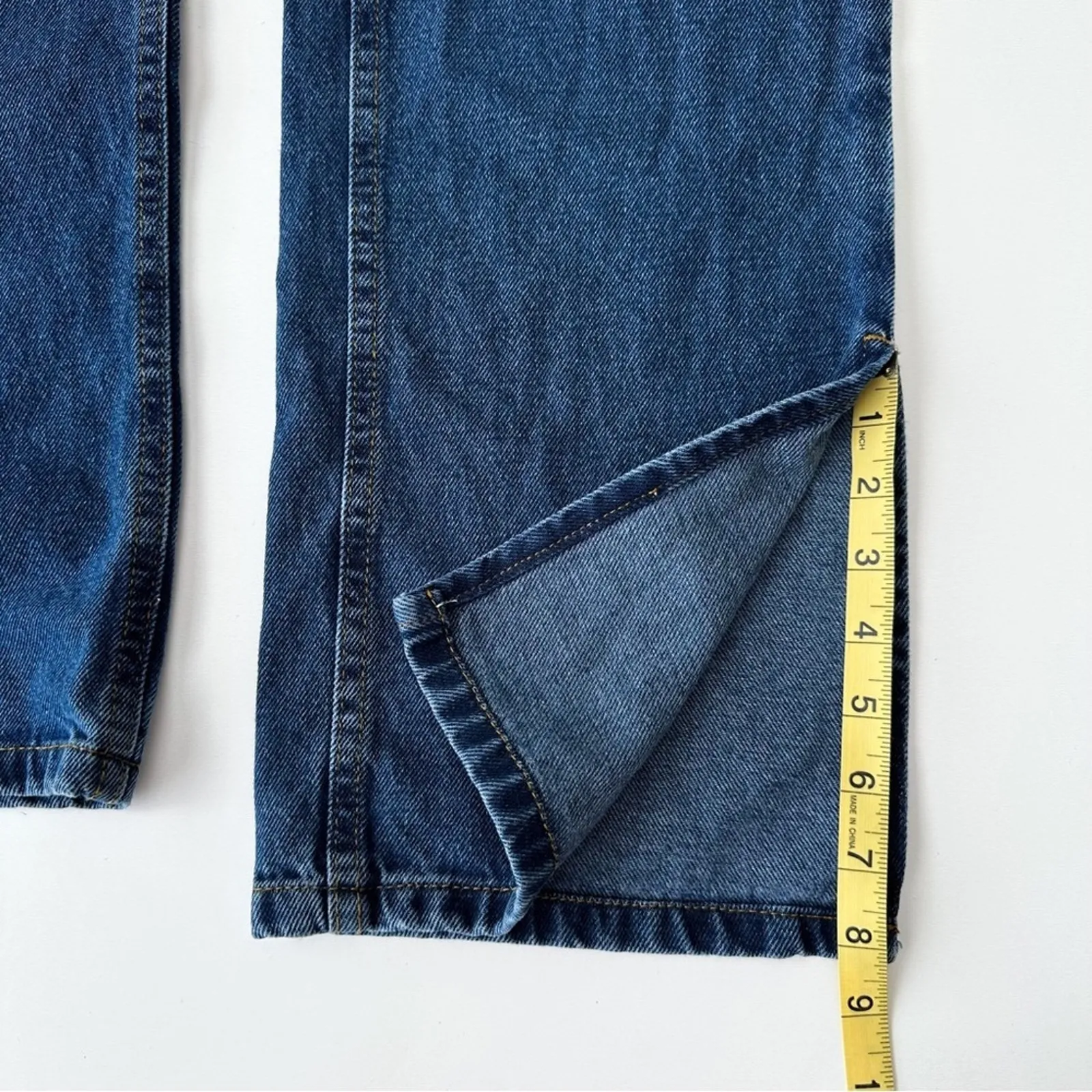 NA-KD Split Hem High Waist Denim Jeans - Image 11