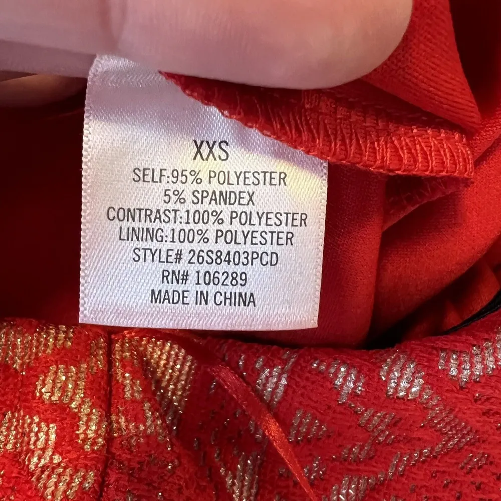 Francesca's Red Strapless Venice Tie Front Jumpsuit Size XXS New - Image 8