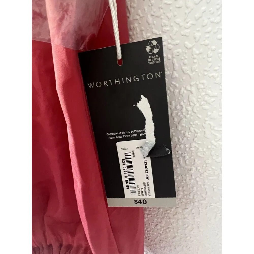 WORTHINGTON WOMENS SLEEVELESS SLATE ROSE TOP PLUS Size XL - Image 3