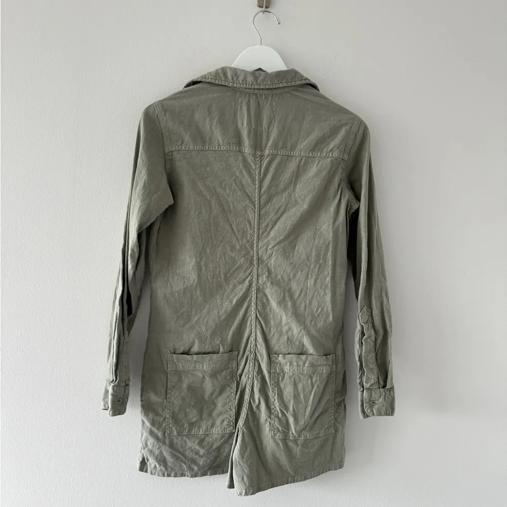 FRANK & EILEEN Ireland Long Sleeve Playsuit in Sage Green XS - Image 6