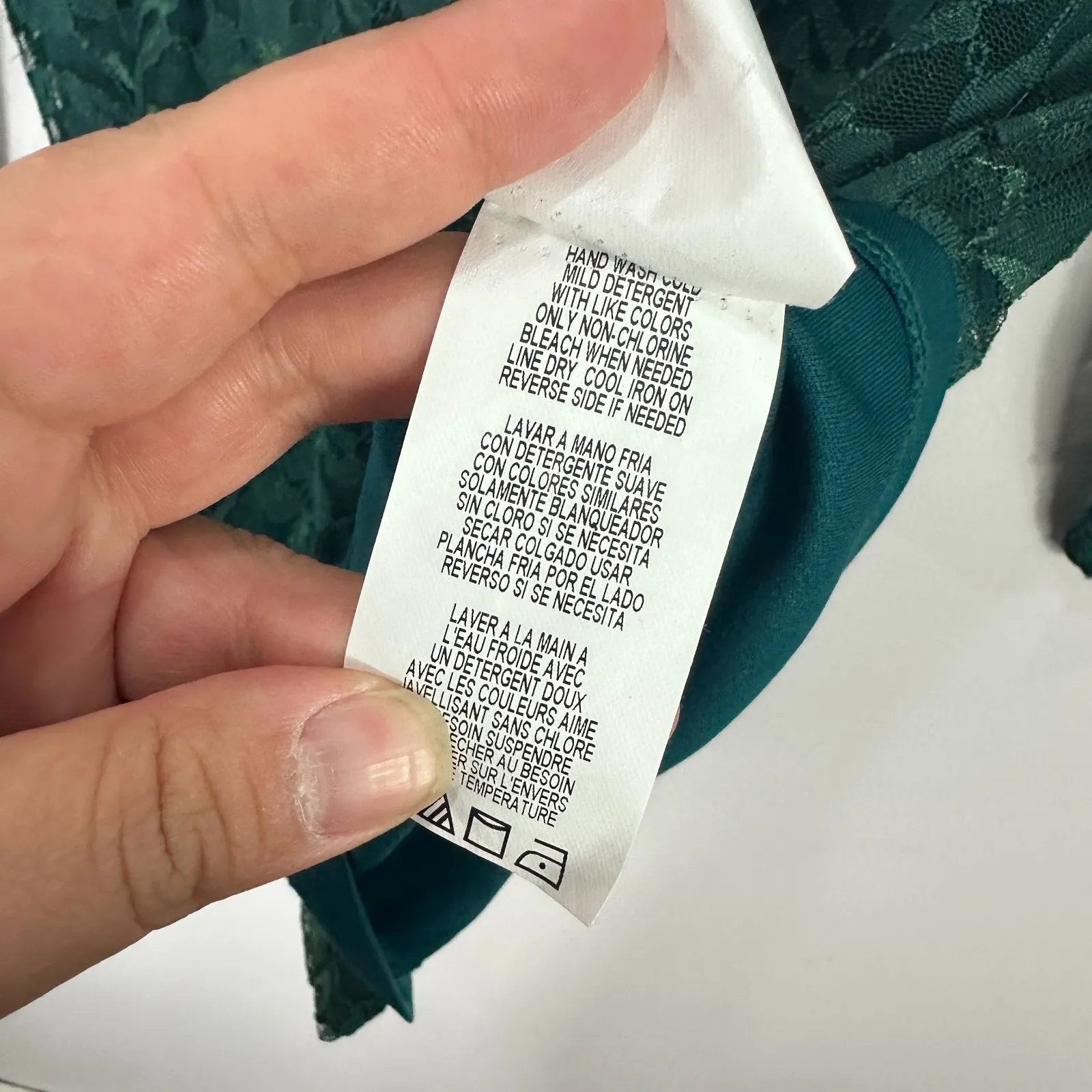 Annalee  Hope Green Lace Blouse S Sheer Floral Fairy Boho Romantic Y2K Party Top - Image 4