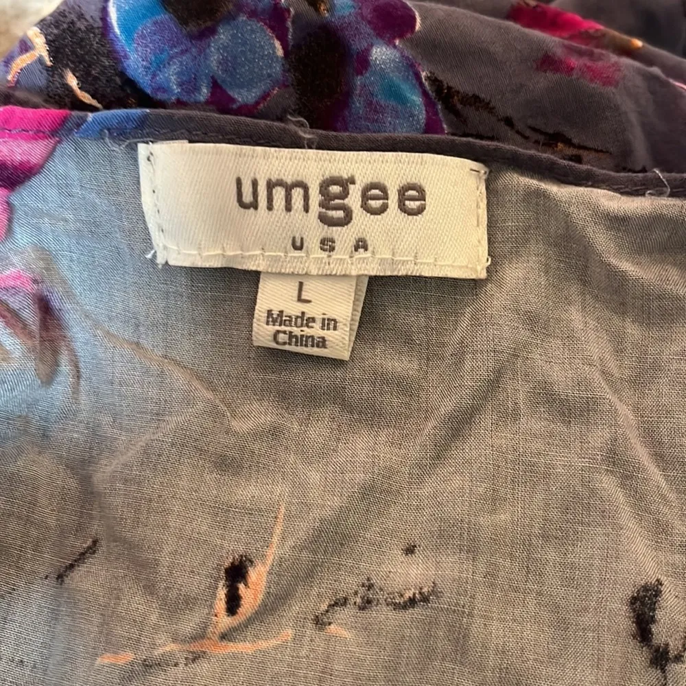 Umgee Floral Fringe Kimono Cardigan Blouse Coverup - Image 6