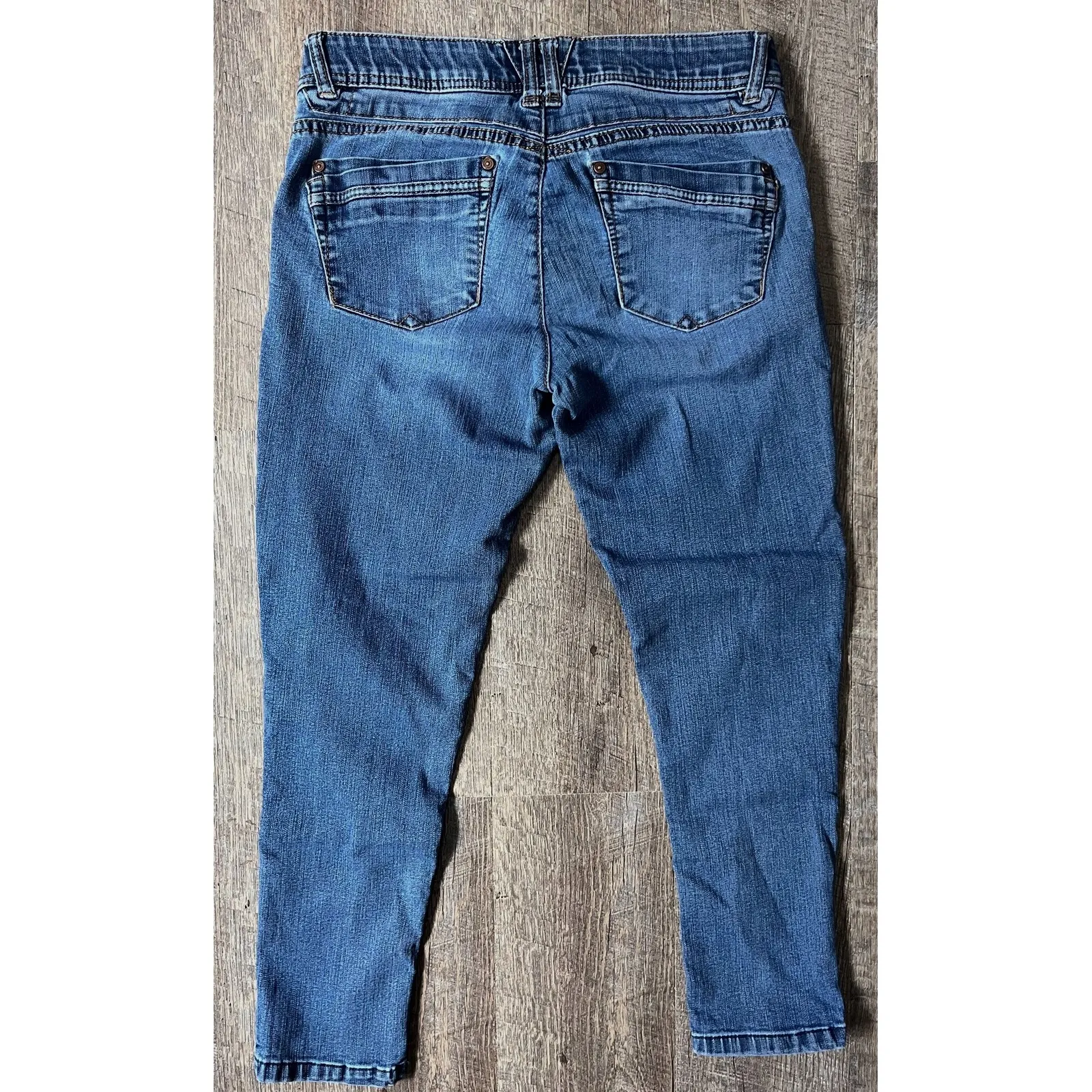 Democracy Ab Solution Skinny Jeans Size 6 Tummy Control Mid Rise Blue Denim - Image 6