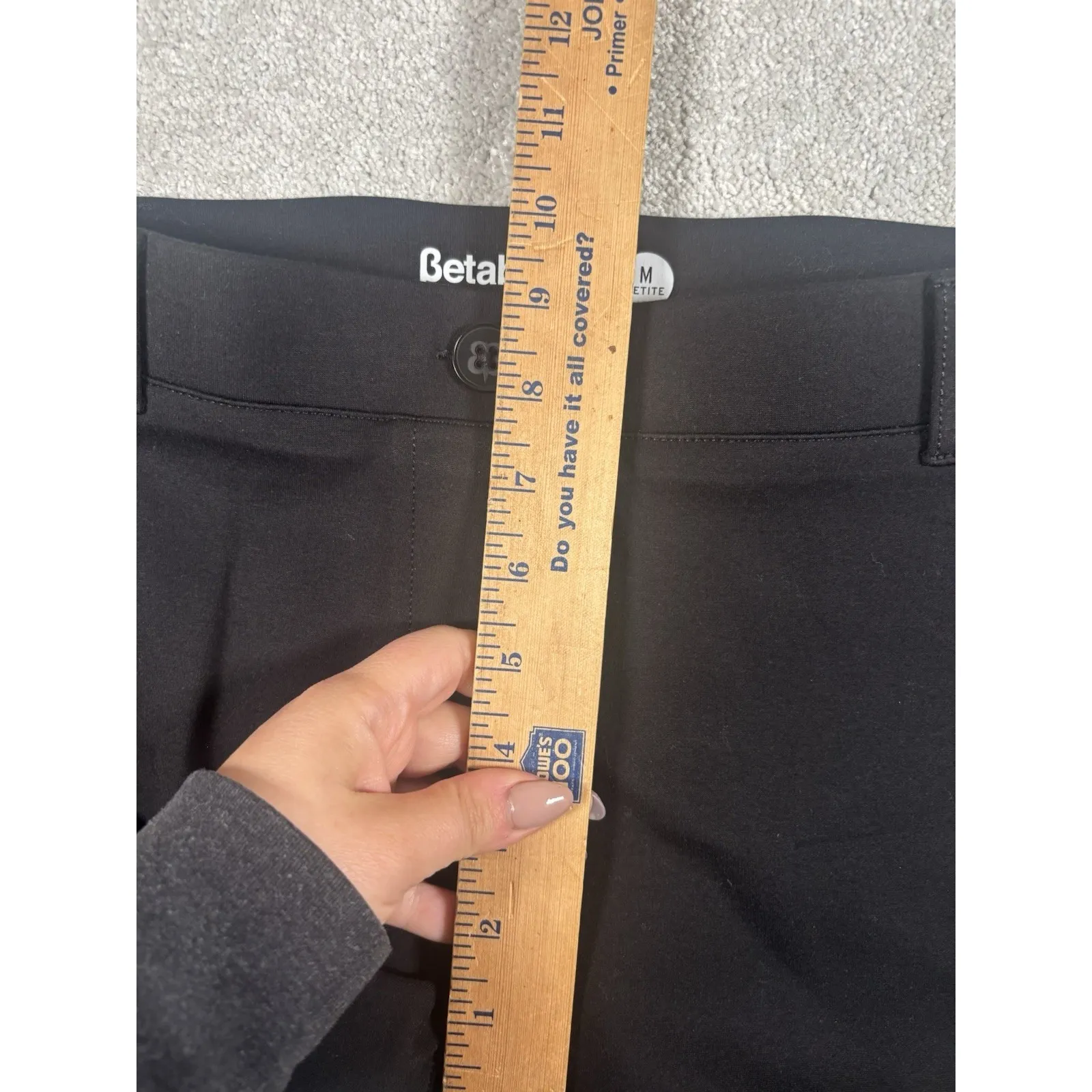 Betabrand Classic Yoga‎ Dress Pant Straight Leg Womens Size Medium Petite Black - Image 9