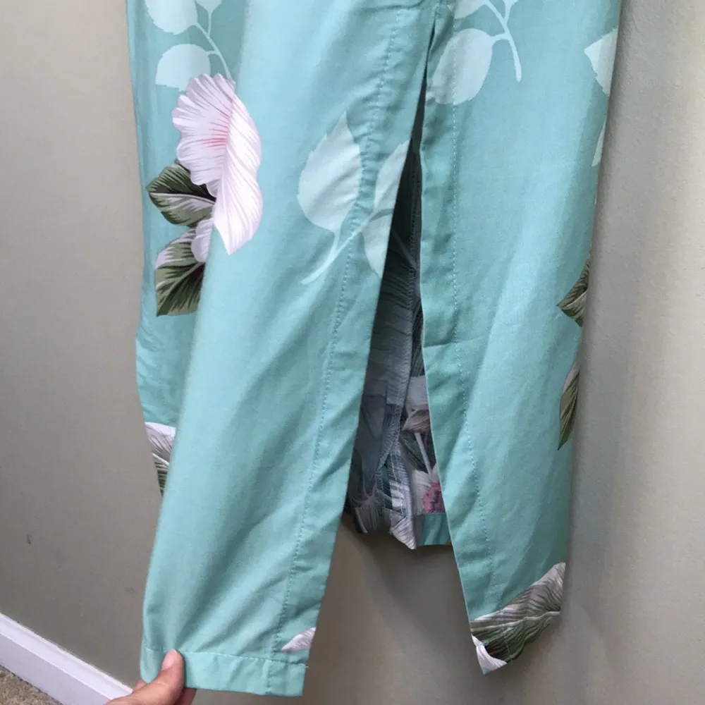 Paradise Bay Women’s Floral Hawaiian Tropical Print Colorful Tank Maxi Dress Green - Image 4