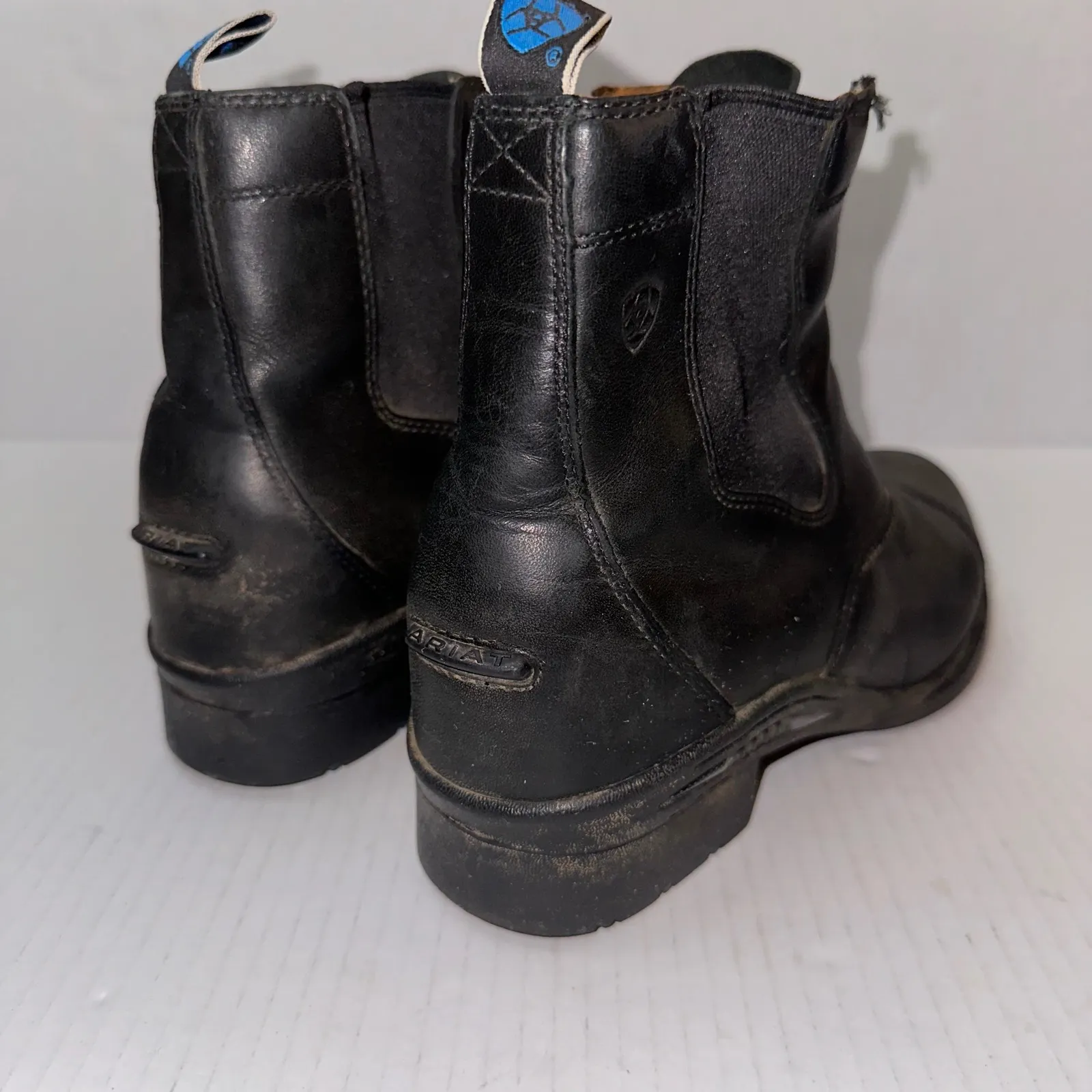 Ariat Devon Pro Zip Paddock Boots Womens 7.5B Black Leather Front Zip Equestrian - Image 2