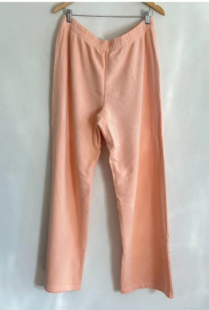 Skims French Terry Straight Leg Pant in Cantaloupe, Size Large - Image 11