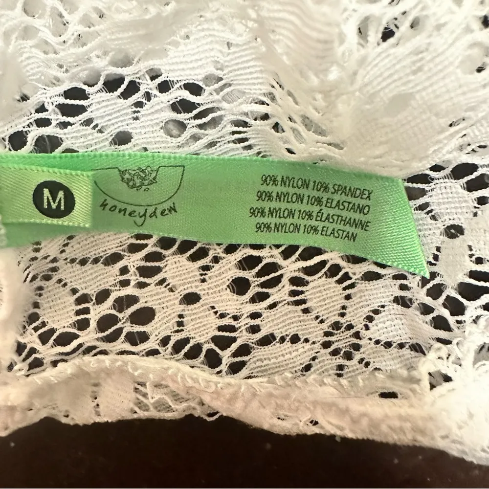 Honeydew Intimates Women's Samantha Lace Bodysuit Sexy Teddy White Size Medium - Image 7