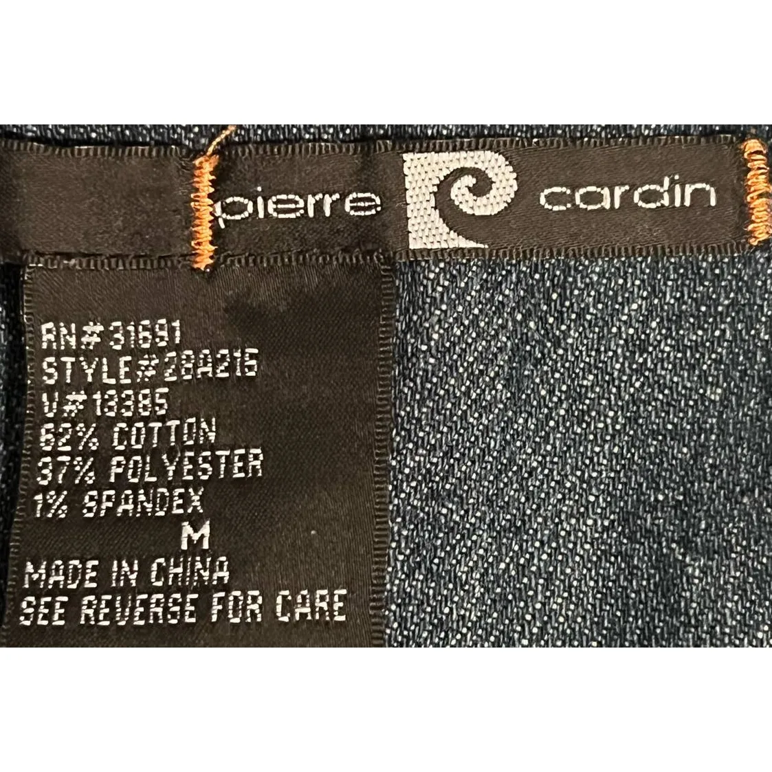 Pierre Cardin Women's Blue Denim Jacket Double Fringe Two‎ Button Front Size M - Image 3