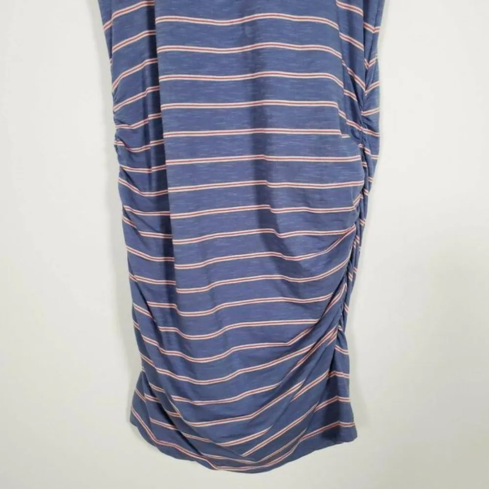 Sundry T-Shirt Dress M Striped Ruched Bodycon Casual Slub Spandex - Image 7