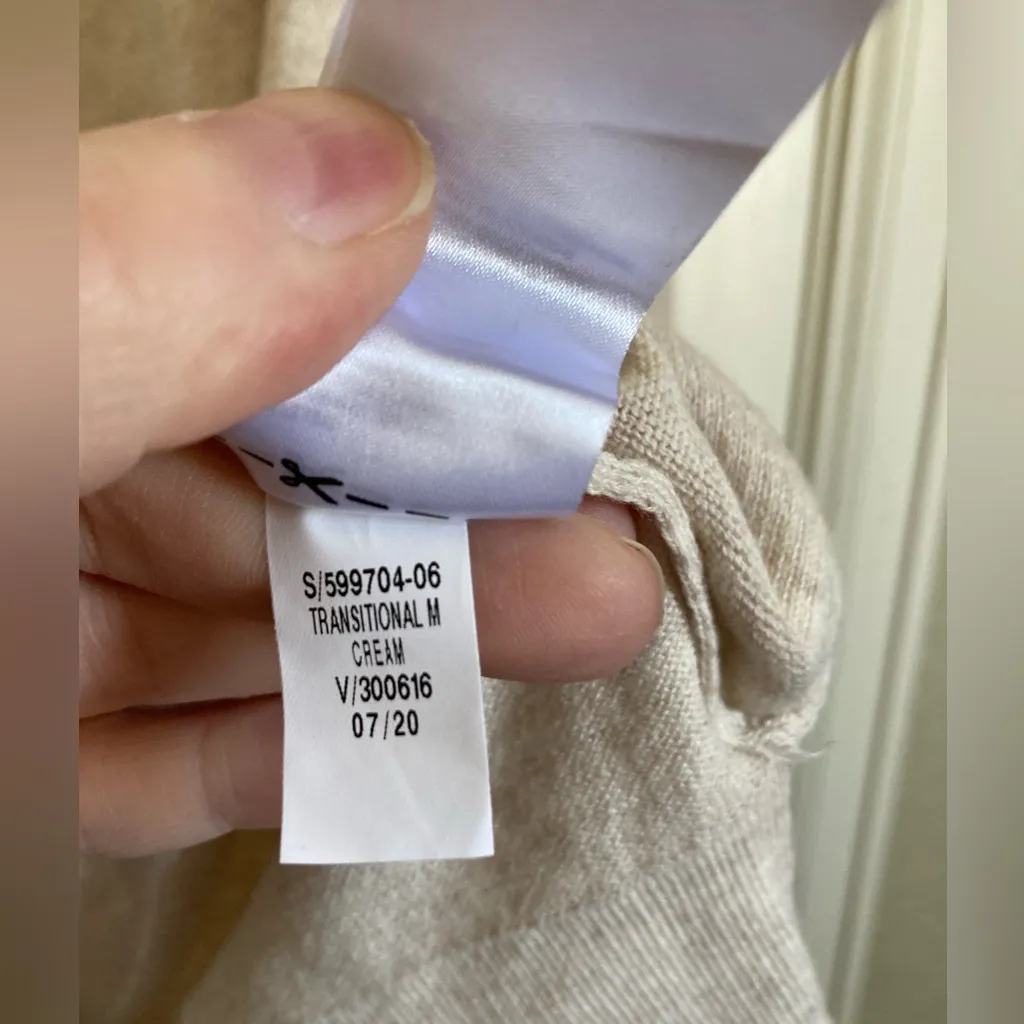 🌸Old Navy Transitional Cream Mock Neck New Long Sleeve Lightweight Sweater #P - Image 4